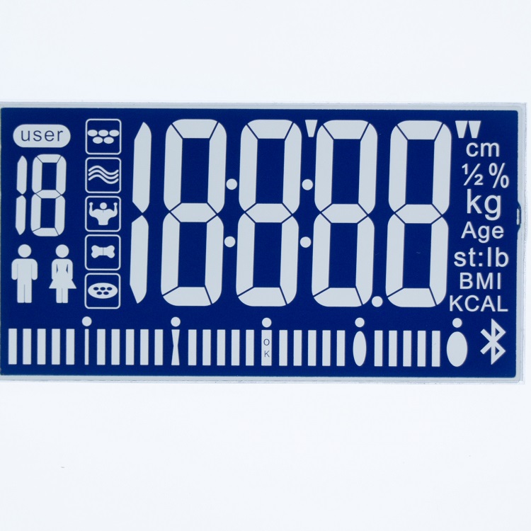 蓝膜电子称LCD段码屏TC－H60913